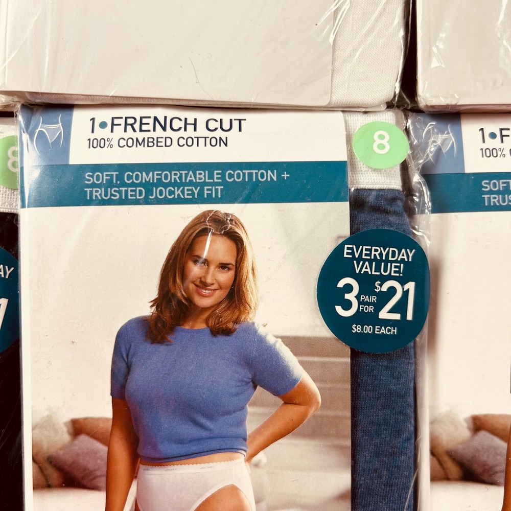 Jockey Classics French Cut 100% Combed Cotton Panties Size 8 Lot of 9 NIP - Picture 2 of 8